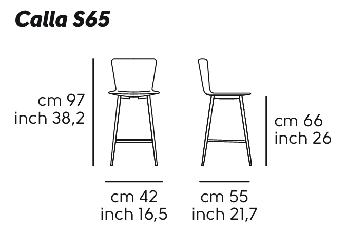 Stool CALLA S75 M PP