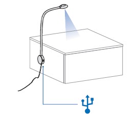 Articulated Lamp with 2 USB ports