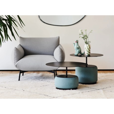 Premium nesting τραπεζάκια Bloom Midj με επενδυμένη βάση, μέταλλο και HPL