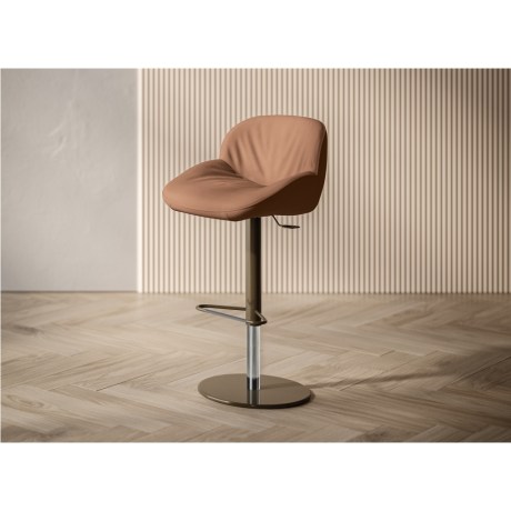 Πολυτελές ρυθμιζόμενο σκαμπό μπαρ Amelie 34.68 Swivel με κεντρική μεταλλική βάση Bontempi.