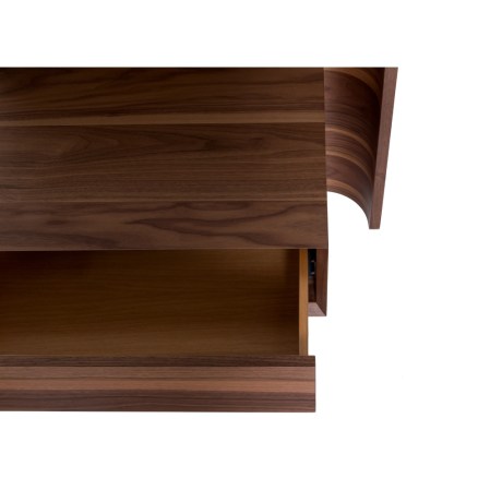 ARC wb118 bed with wooden frame and integrated nightstands.