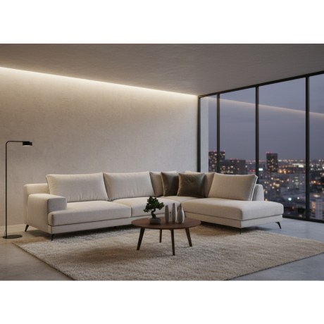 Γωνιακός καναπές ASCOT εκθεσιακός προσφορά μοντέρνο σαλόνι design