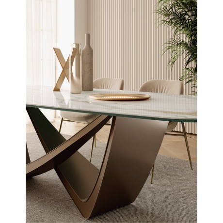 Bach Bontempi Casa dining table SuperMarble white
