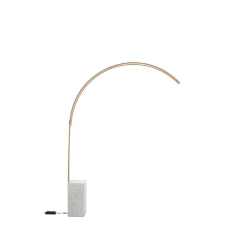 Biblio-Ondaluce-led-floor-lamp-ceppo-di-gre-marble-base-gold-curved-structure.