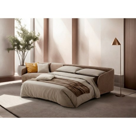 Ιταλικός γωνιακός καναπές κρεβάτι Canto Franco Ferri σε πλήρη ανάπτυξη με στρώμα 13εκ.