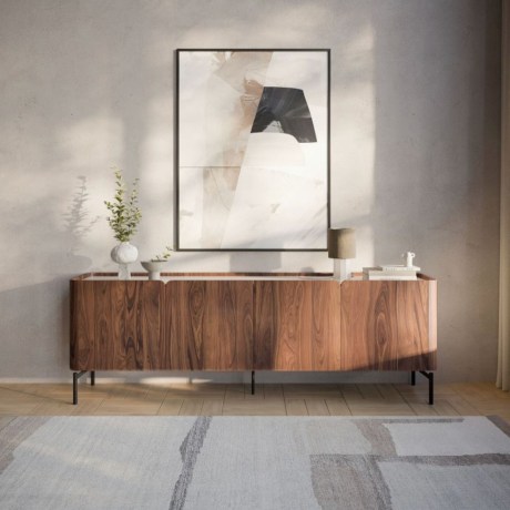 Curve Sideboard Sculpted walnut finish