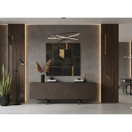 Wooden Sideboard GILL oak modern living room solid base