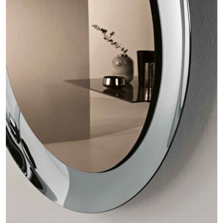 Detailed view of Luxor mirror fused glass frame OIKADE