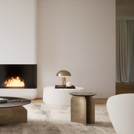 Met Side Table | Round | Ceramic | Bronze