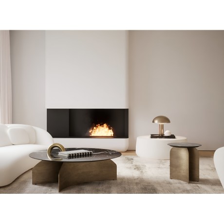 Coffee Table Met | Στρογγυλό | Κεραμικό | Μπρονζέ βάση | Μοντέρνο σαλόνι