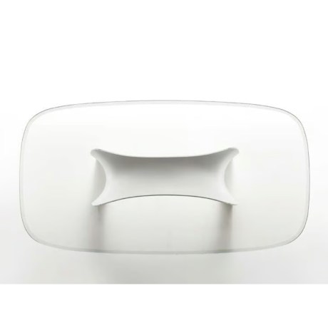 Ιταλικό τραπέζι Moonlight Midj, οβάλ γυαλί, μοντέρνα τραπεζαρία.