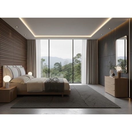 Κρεβατοκάμαρα OIKADE, Συρταριέρα Sense, Κρεβάτι Spirit, μοντέρνα, σύνθεση