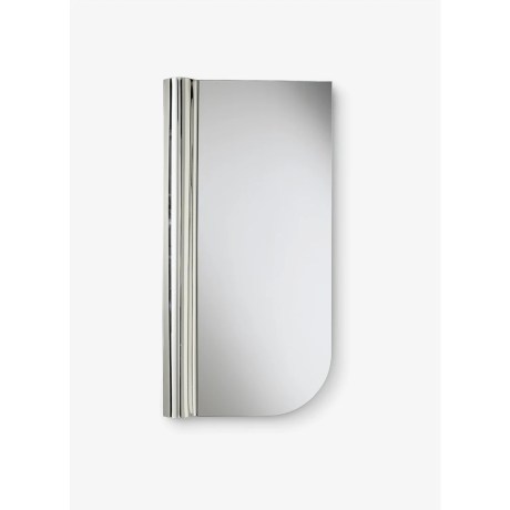Καθρέφτης Otera σε φυσικό (clear) φινίρισμα με στρογγυλεμένη γωνία και κάθετο κύμα.