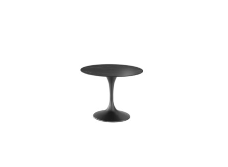 Side Rotonda Table | Round | Black Tulip Base | Black top | Design