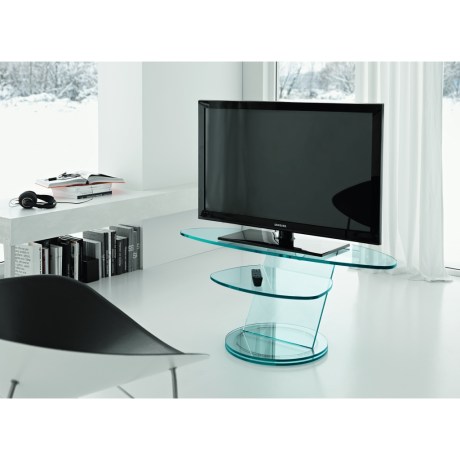 Scenario TV Stand | Glass | Rotating | Minimal Living Room | Isao Hosoe | Tonelli Design