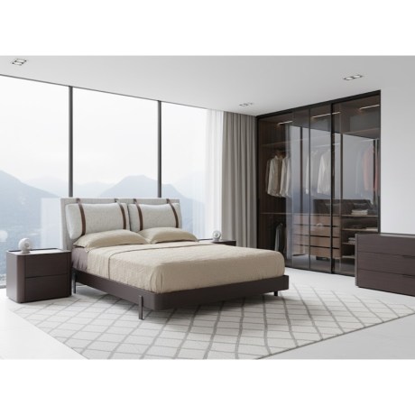 Κομοδίνο Sense (2 συρτάρια), κρεβατοκάμαρα, Industrial στυλ, μεταλλική βάση