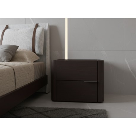 Κομοδίνο Sense καμπύλες, χαμηλό ποδαράκι, λάκα, 1 συρτάρι (Υ32)