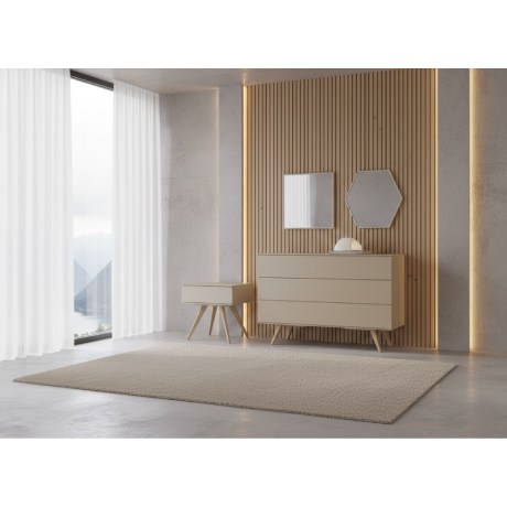 Σετ Seven: Κομοδίνο και Συρταριέρα | Λάκα και ξύλο δρυς | Μοντέρνα έπιπλα