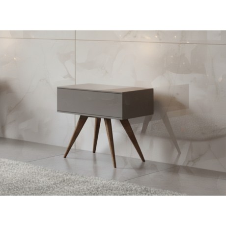 Κομοδίνο Seven: Κρυφό συρτάρι | Λάκα, καρυδιά και μασίφ ξύλο | Έξυπνη αποθήκευση