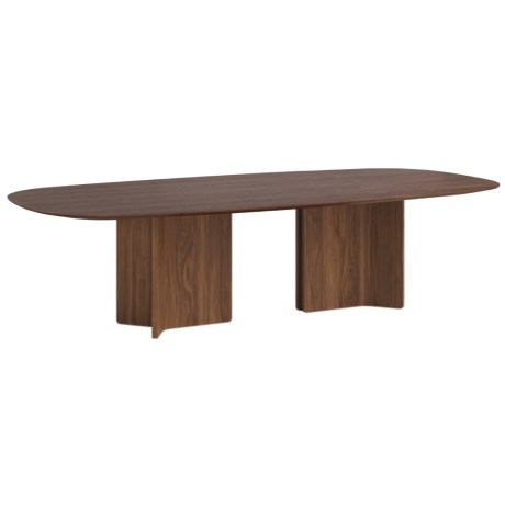 SHADOW 001 Wooden Table Oval Top from above