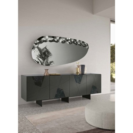 Οριζόντια τοποθέτηση καθρέφτη Fuji πάνω από μπουφέ OIKADE