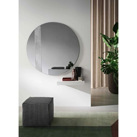 Minimal καθρέφτης Shine Smoky με διακόσμηση πλέγματος OIKADE