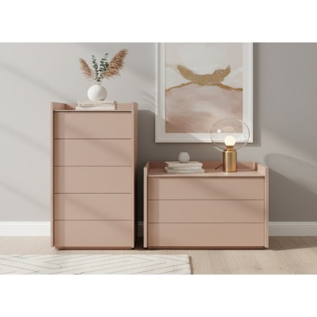 Συρταριέρες Spirit (Ψηλή & Χαμηλή) σε pink nude λάκα, minimal σετ, Alexopoulos