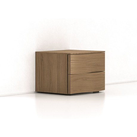 Λεπτομέρεια κομοδίνου Spot Mix με τρισδιάστατο (3D) κυματιστό σχεδιασμό σε ξύλινο φινίρισμα.