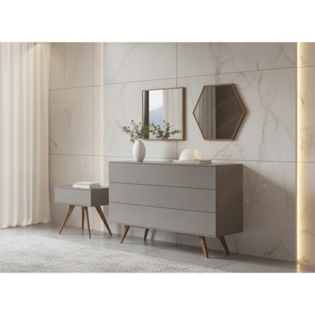 Συρταριέρα Seven Alexopoulos | Πολυτελές έπιπλο οργάνωσης | Λάκα με ξύλινη λεπτομέρεια