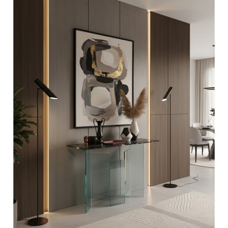 Κονσόλα METROPOLIS Κεραμικό Top Μάρμαρο Γυάλινη Βάση Tonelli Design