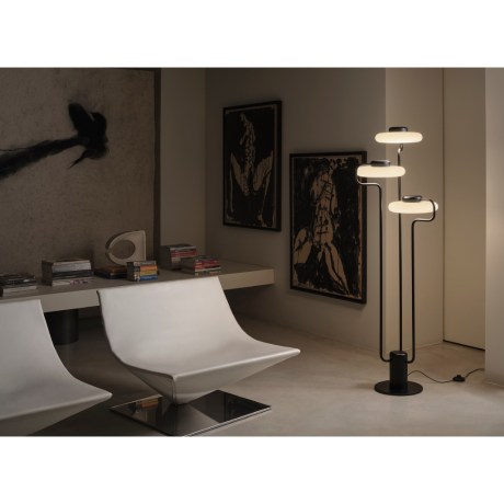 Φωτιστικό Δαπέδου Tratto Μαύρο, LED, Σαλόνι, Σύγχρονο design, Dimmable