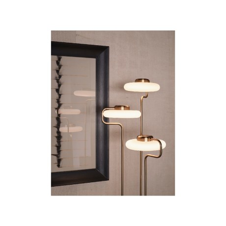 Λεπτομέρεια Tratto Δαπέδου, Χρυσό (Brass), Πηγές Φωτός LED, Μεταλλική δομή