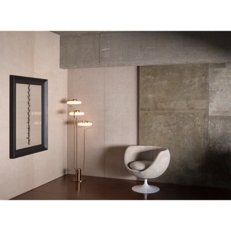 Φωτιστικό Δαπέδου Tratto, Χρυσό, Γλυπτό, Μέταλλο, LED, Minimal Design